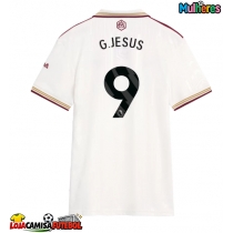 Camisa de Futebol Arsenal Gabriel Jesus #9 Equipamento Alternativo Mulheres 2025-26 Manga Curta